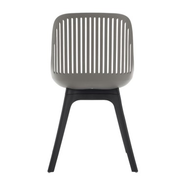 Стул пластиковый GRACE серый/черный