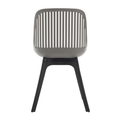 Стул пластиковый GRACE серый/черный