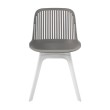 Стул пластиковый GRACE серый/белый