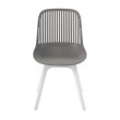 Стул пластиковый GRACE серый/белый