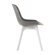 Стул пластиковый GRACE серый/белый