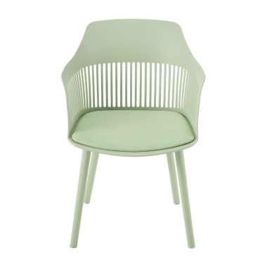 Стул пластиковый BETTY c подушкой зеленый