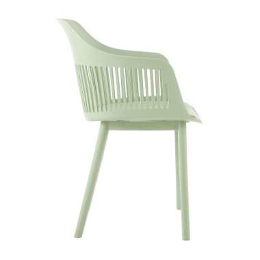 Стул пластиковый BETTY c подушкой зеленый