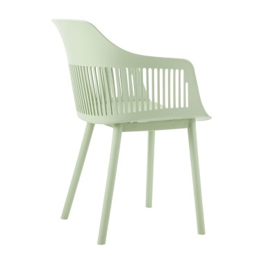 Стул пластиковый BETTY c подушкой зеленый