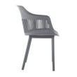 Стул пластиковый BETTY c подушкой серый