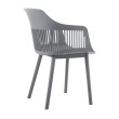 Стул пластиковый BETTY c подушкой серый