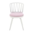 Стул пластиковый VIOLA белый с розовой подушкой