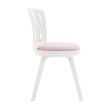 Стул пластиковый VIOLA белый с розовой подушкой