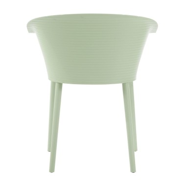 Стул пластиковый MALTA салатовый с подушкой гусиные лапки