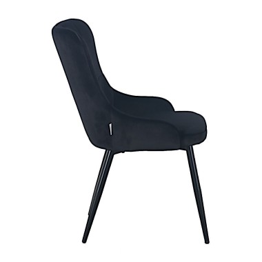 Стул мягкий FABIAN велюр Черный