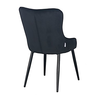 Стул мягкий FABIAN велюр Черный