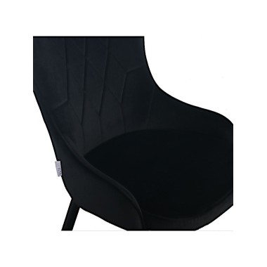 Стул мягкий FABIAN велюр Черный