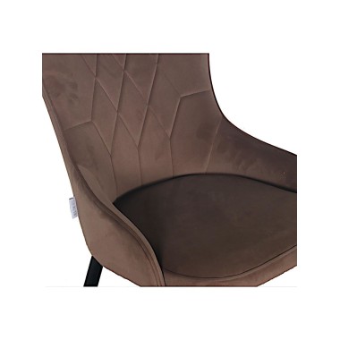 Стул мягкий FABIAN велюр кофейный/черный