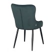 Стул мягкий FABIAN велюр Темно-зеленый/черный