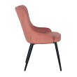 Стул мягкий FABIAN велюр Светло-коралловый/черный