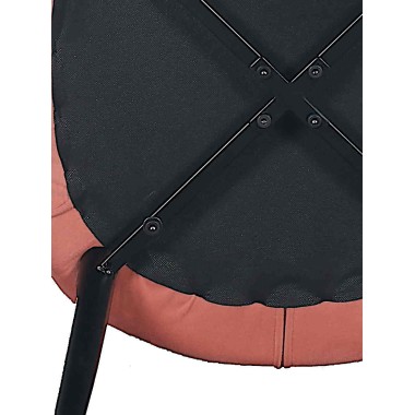 Стул мягкий FABIAN велюр Светло-коралловый/черный