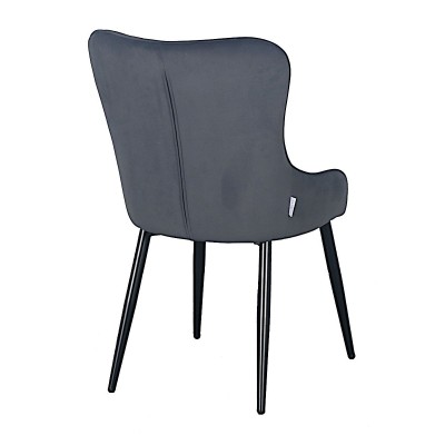 Стул мягкий FABIAN велюр Маренго/черный