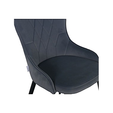 Стул мягкий FABIAN велюр Маренго/черный