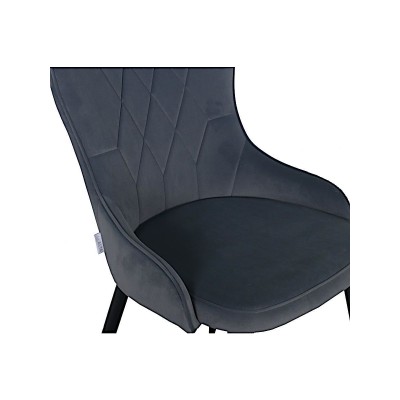 Стул мягкий FABIAN велюр Маренго/черный