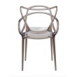 Стул пластиковый MASTERS LUX серый прозрачный