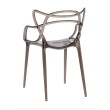 Стул пластиковый MASTERS LUX серый прозрачный