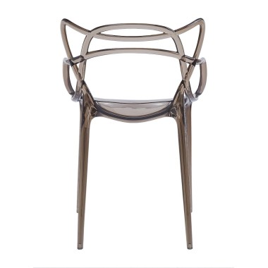 Стул пластиковый MASTERS LUX серый прозрачный