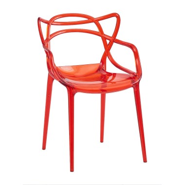 Стул пластиковый MASTERS LUX красный
