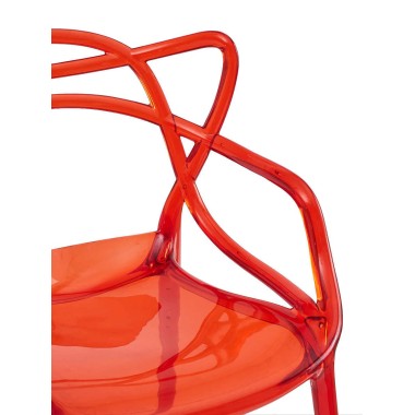 Стул пластиковый MASTERS LUX красный