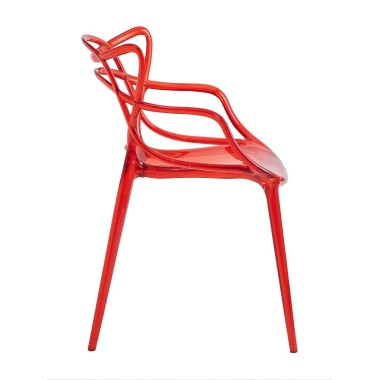Стул пластиковый MASTERS LUX красный