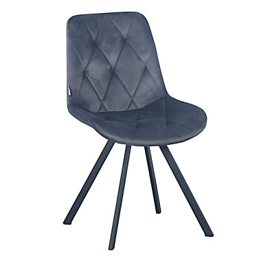 Стул мягкий GUSTAF 360, велюр, антрацит/черный