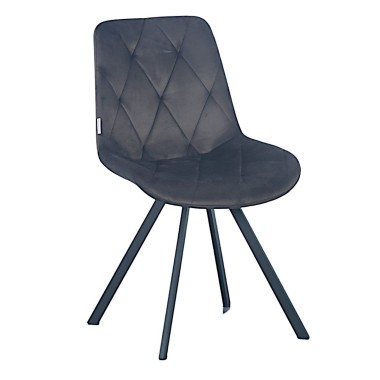 Стул мягкий GUSTAF 360, велюр, шоколад/черный