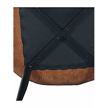 Стул мягкий RICHARD вельвет мокко/черный