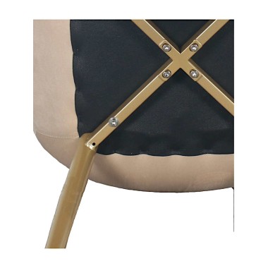 Стул мягкий RICHARD велюр бежевый/черный