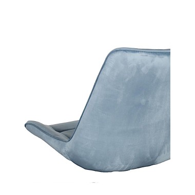 Стул мягкий RICHARD велюр синий камень/черный