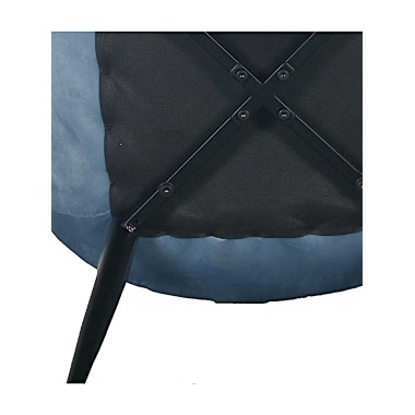 Стул мягкий RICHARD велюр синий камень/черный