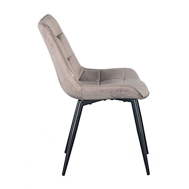 Стул мягкий RICHARD велюр мокко/черный