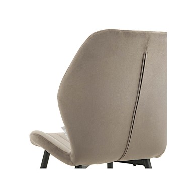 Стул мягкий MOLLY велюр антрацит/черный