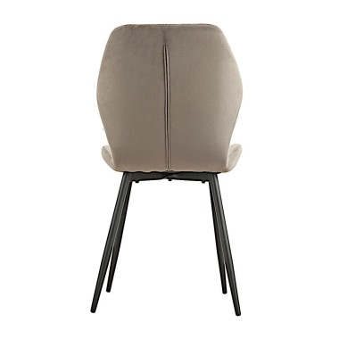 Стул мягкий MOLLY велюр антрацит/черный