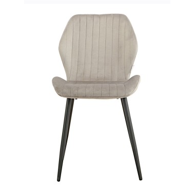 Стул мягкий MOLLY велюр серый/черный