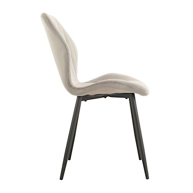 Стул мягкий MOLLY велюр серый/черный