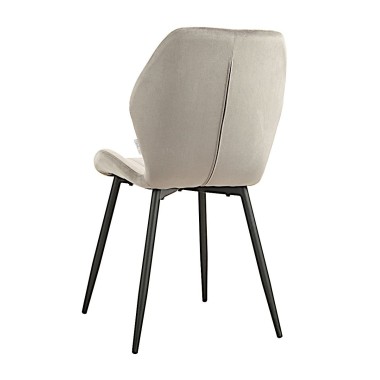 Стул мягкий MOLLY велюр серый/черный