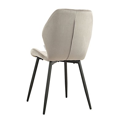 Стул мягкий MOLLY велюр серый/черный