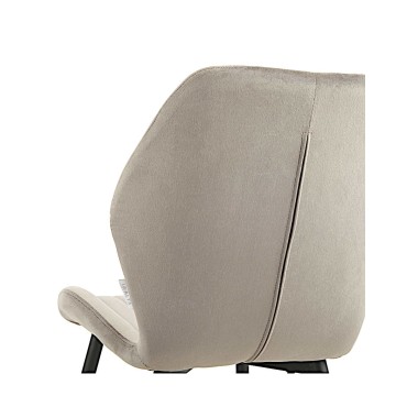 Стул мягкий MOLLY велюр серый/черный