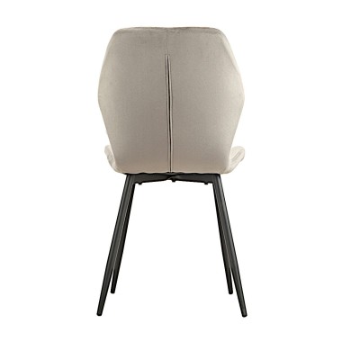 Стул мягкий MOLLY велюр серый/черный