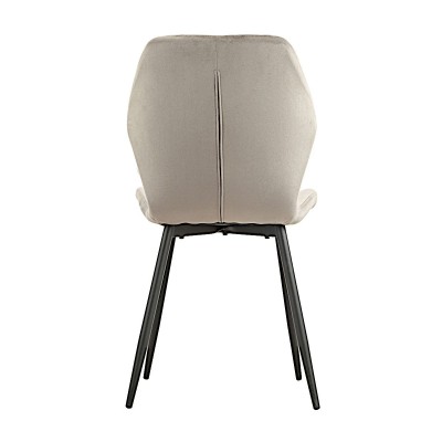 Стул мягкий MOLLY велюр серый/черный