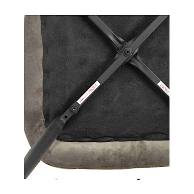 Стул мягкий MOLLY велюр серый/черный