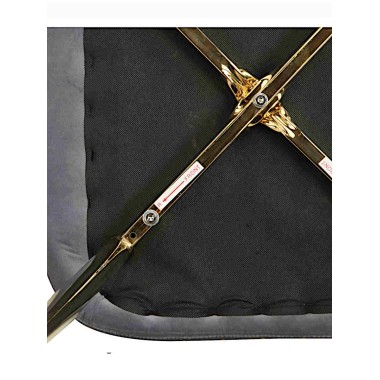 Стул мягкий MOLLY велюр серо-голубой/золотой