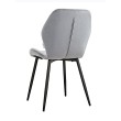 Стул мягкий MOLLY велюр серо-голубой/черный