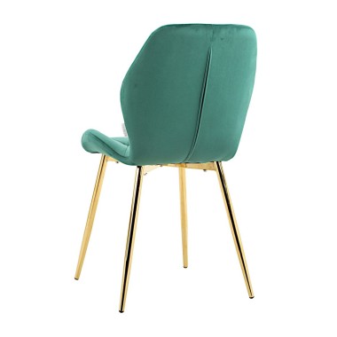 Стул мягкий BATT велюр изумруд/золотой