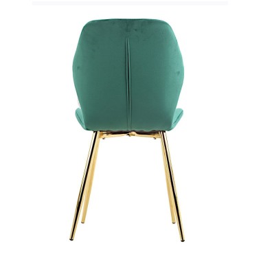 Стул мягкий BATT велюр изумруд/золотой